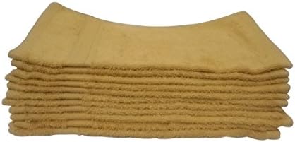 Livingston Home Luxurious Ultra 100% Cotton 13"x13" Wash Cloth-Highly Absorbent Multi-Purpose Extra Soft Baby, Face, Hand, Gym Spa Towels.Camel,12Pcs-Pack, 13" x 13" Camel