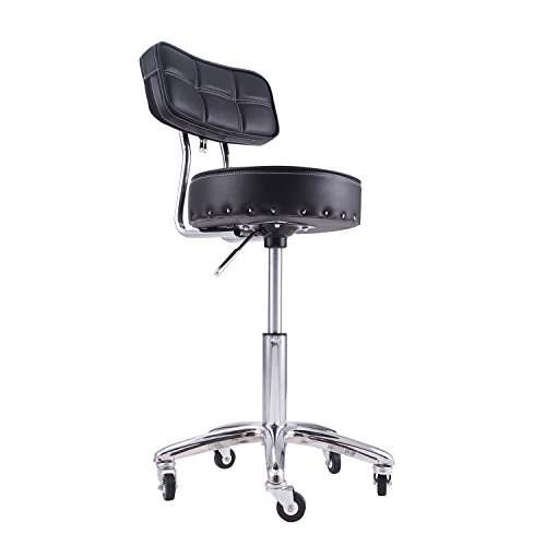 image for Rfiver Small Swivel Massage Chair Spa Stool with Back Height Adjustabl