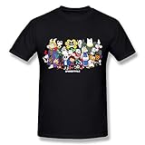 Hsuail Men's Undertale Family T-Shirt Black US Size S