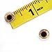 10mm Pair of Bright Brown Doll Making Glass Eyes Flatback Cabochons
