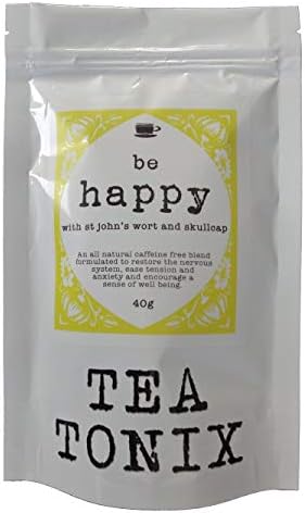 Amazon Com Be Happy Tea For Depression And Stress Relief With St John S Wort Vervain And Skullcap 40g To Restore The Nervous System Ease Tension And Anxiety And Promote A Sense Of