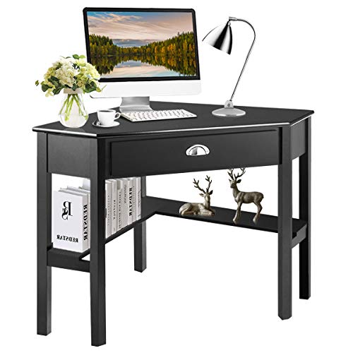 Amazon Com Tangkula Corner Desk Corner Computer Desk Wood