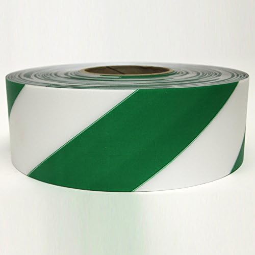 DuraStripe Supreme V Green/White Industrial Floor Marking Tape, 34-Inch x 50 Foot Roll