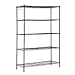 LANGRIA 5-Tier Industrial Garage Shelving Unit, Heavy Duty Metal Shelves, Black