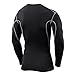 TCA Mens Pro Performance Compression Base Layer Long Sleeve Thermal Top - Black, S