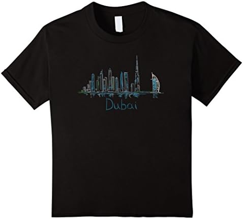 Kids Dubai Panorama TShirt Tee Shirt T-Shirt 6 Black