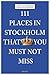 111 Places in Stockholm That You Must Not Miss by Christiane Bröcker, Babette Schröder