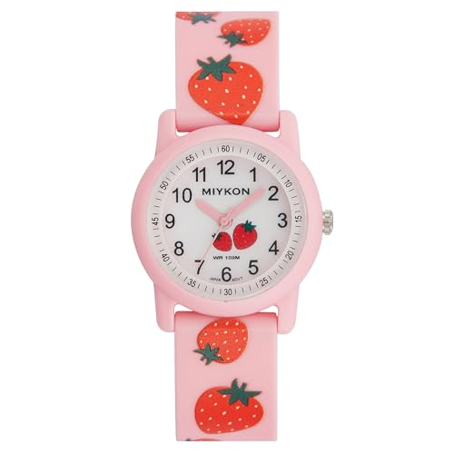 Miykon Kids Watches for Boys and Girls - Educational Time-Telling Gift for Kids Aged 3-15, Toddlers, Preschoolers, and School-Aged Children - Easy to Read Analog Watch, Soft Resin Band, Japanese Quartz, 100M Water Resistant
