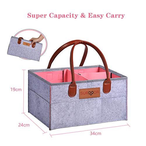 leather diaper caddy