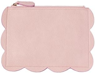 Deux Lux Leyla Vegan Scallop Edge Pouch Pink Metallic One