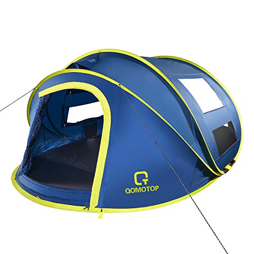 OT QOMOTOP Pop Up Tent, 4 Person 10Second Instant Tent, Waterproof and