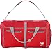 Bago Foldable Duffel Bags for Traveling Women & Men - 60L Medium Packable Duffle Bag for Travel with Shoe Compartment - Water Repellant, Heavy Duty, Lightweight Folding & Collapsible (Red)
