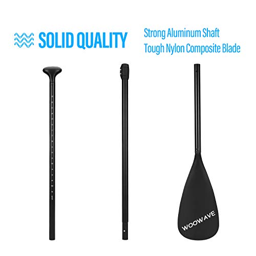 image for WOOWAVE SUP Paddle Adjustable 3 Piece Aluminum Alloy Stand Up Paddlebo