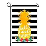 Sweet Summer Pineapple Garden Flag Outdoor Patio Seasonal Holiday Fabric 12.5"X18"