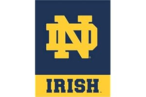 WIGGLEWALLS 7 Inch Notre Dame Blue Gold ND Irish Logo Decal University of Notre Dame Fighting Irish Removable Wall Sticker Art NCAA Home Room Decor 5 by 6 1/2 Inches