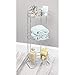 mDesign Rectangular Metal Bathroom Shelf Unit - Free Standing Vertical Storage for Organizing and Storing Hand Towels, Body Lotion, Facial Tissues, Bath Salts - 3 Shelves - Chrome