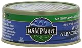 Wild Planet Wild Albacore Tuna, No Salt Added, 5-Ounce Cans (Pack of 6)