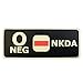 LEGEEON Glow Dark O NEG Blood Type NKDA Combat Tactical PVC Rubber 3D GITD Touch Fastener Patch