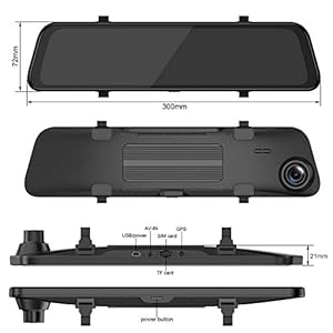 SZKJ D50 12 pollice Full screen 4G Touch IPS Car Dash Cam Retrovisione Android 8.1 Specchio con wifi GPS Navi Bluetooth… - immagine 8