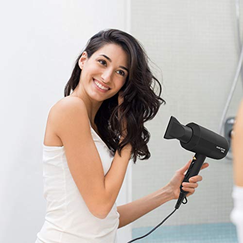 Xpoliman Hair Dryer, Negative Ionic Salon Hair Blow Dryer with Powerful Professional DC Motor, 2 Speed 3 Heat Setting, Cool Shot Button, Light Weight Low Noise,Long Life Styler Dryer with Nozzle-Red