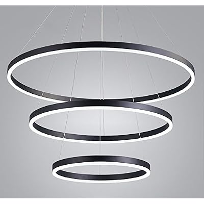 HNBY Led Chandelier, Ring Acrylic White Light 40-100cm Home Bedroom Living Room Hanging Lights Office Studio Meeting Room Engineering Lights