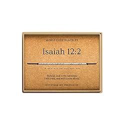 Morse Code Bracelets for Women, Isaiah 12:2
