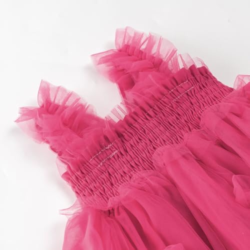 Miipat Dresses for Babies Girls Butterfly Tulle Sleeveless Little Girl Princess Dress Birthday Party Wedding Flowers Girl Dress