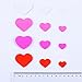 Resinta 600 Pieces Foam Heart Stickers Self-adhesive Heart Shapes Stickers for Valentine's Day Decoration, Assorted Colors and Sizes