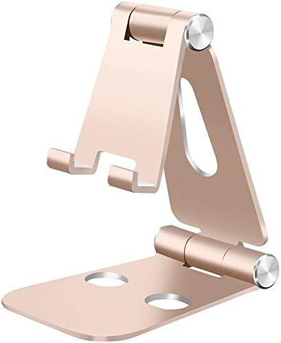 Adjustable Phone Stand,HITASION Portable Foldable Aluminum Cell Phone Tablet Stand Accessories for all Android Smartphone Samsung Note 8 iPhone X 8 7 6 6s Plus Moto Z and More Gold