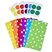 Cooraby 60 Pieces Dot Paper Bags Party Paper Bags Grocery Bags Flat Bottom Bags with 96 Pieces Stickers for Party Supplies
