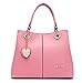 Bagtopia Women's Fashion Leather Top-handle Handbags OL Casual Tote Crossbody Shoulder Bag Satchel Purse(Baby Pink)