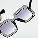 Fheaven Womens Fashion Artificial Diamond Cat Ear Quadrate Big Metal Frame Brand Classic Sunglasses (D)