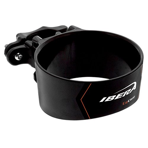 Ibera Bike Handlebar Cup Holder, Black with MultiWay Mount for