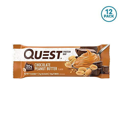 Quest Nutrition Protein Bar, Chocolate Peanut Butter, 20g Protein, 2