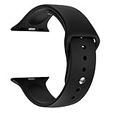 Apple Watch Replacement Band - Valuebuybuy Soft Silicone Replacement Sports Wristbands Straps for Apple Wrist Watch iWatch All Models Formal Colors S/M Size - 42mm/Black