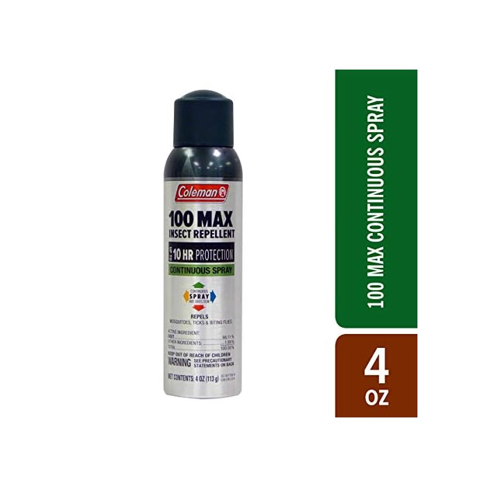 Coleman 100 Max DEET Repellent 4oz Continuous Spray