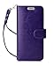 FYY Designed for Samsung Galaxy S8 Case, PU Leather Wallet Phone Case with Card Holder Flip Protective Case Cover [Kickstand Feature][Wrist Strap] for Samsung Galaxy S8 Purple