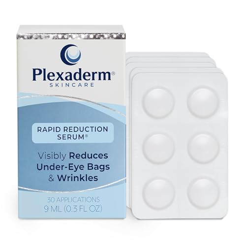 Plexaderm Rapid Reduction Eye Serum - Visibly Reduces Under-Eye Bags, Wrinkles, Dark Circles, Fine Lines & Crow's Feet Instantly, Anti Aging Wrinkle Remover for Face, 30 Single Use Pods