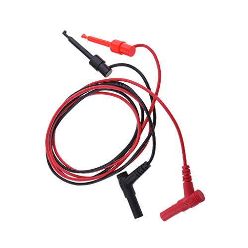 gazechimp 1Meters Multimeter Test Leads Probes 2X Hook Clip to 2X Banana Plugs Cable - Thumbnail 6