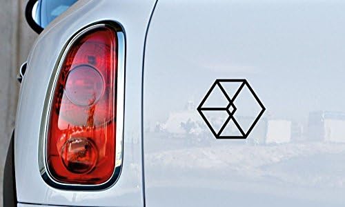 Exo Logo Version 7 Car Vinyl Sticker Decal Bumper Sticker for Auto Cars Trucks Windshield Custom Walls Windows Ipad MacBook Laptop Home and More (Black)