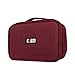 BUBM Travel Cable Organizer, Portable Cord Cable Gear Organizer Electronic Accessories Case (1Pcs(Rose Red,2 layer))