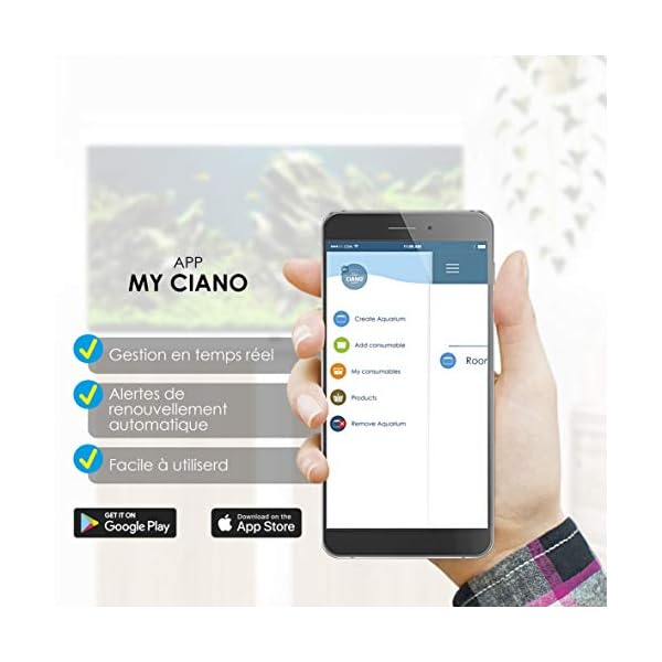 ASKOLL 264596 Ciano CF Stone 80 Filtro Interno Invisibile per Acquario e Tartarughiere, L