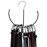 Evelots Premium Tie, Belt, & Scarf Hanger, Non-Slip Closet Organizer Hook