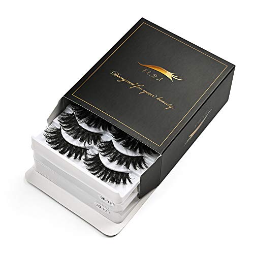 ELDA 15 Pairs 3D Faux Mink lashes Handmade False Eyelashes Natural Fluffy Fake Eyelashes Dramatic Long Eyelashes Soft Reusable Lashes Pack for Makeup Eyelashes Extension