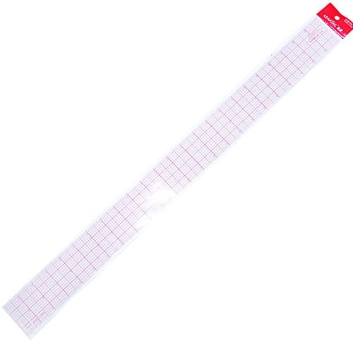 Kearing 2"24" Transparent PVC Flexible Craft Grading &amp; Flexible Garment Rulers Fashion Design Plastic Rulers