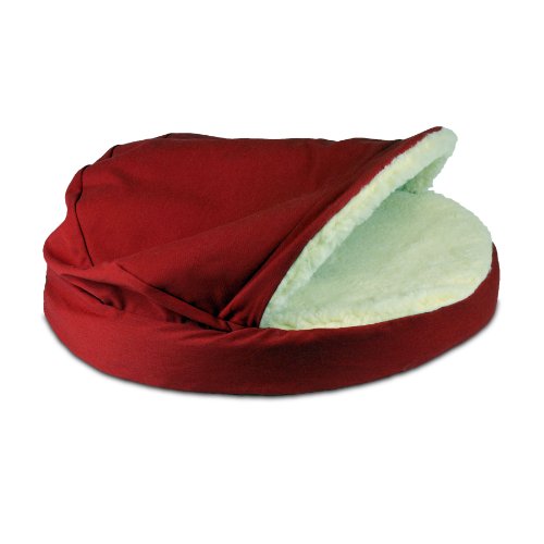 Snoozer Orthopedic Cozy Cave Pet Bed, Large, Red