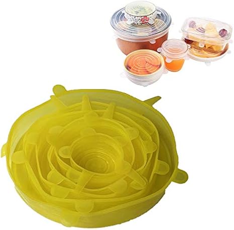 Amazon Jk Home シリコンラップ シリコン蓋 食品ラップ フレッシュキーピングカバー 密閉蓋 キッチン真空シール 電子レンジ 冷蔵庫 再利用可能 6枚セット カップカバー オンライン通販