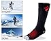 THERMO GEAR Heated Wool Socks, Electric Running, Hiking, and Hunting Socks for Men and Women (LARGE, BLACK)