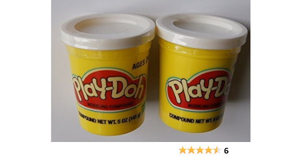 white play doh single can