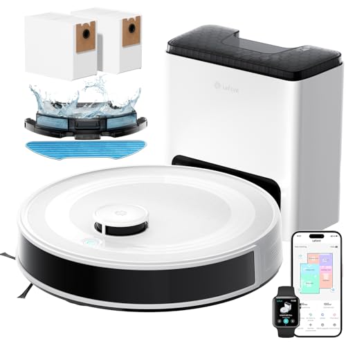 Lefant LiDAR Robot Vacuum and Mop,45-Day Self-Emptying,6000Pa Powerful Suction,Customized Cleaning,Home Mapping,140 Min Runtime,Roller Brush for Carpet,2.4G/5G WiFi/Alexa/APP/iWatch,M2 Plus